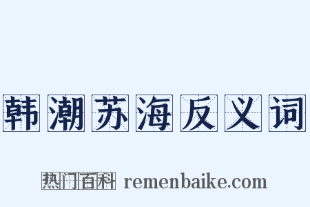 韩潮苏海反义词是什么意思的图片